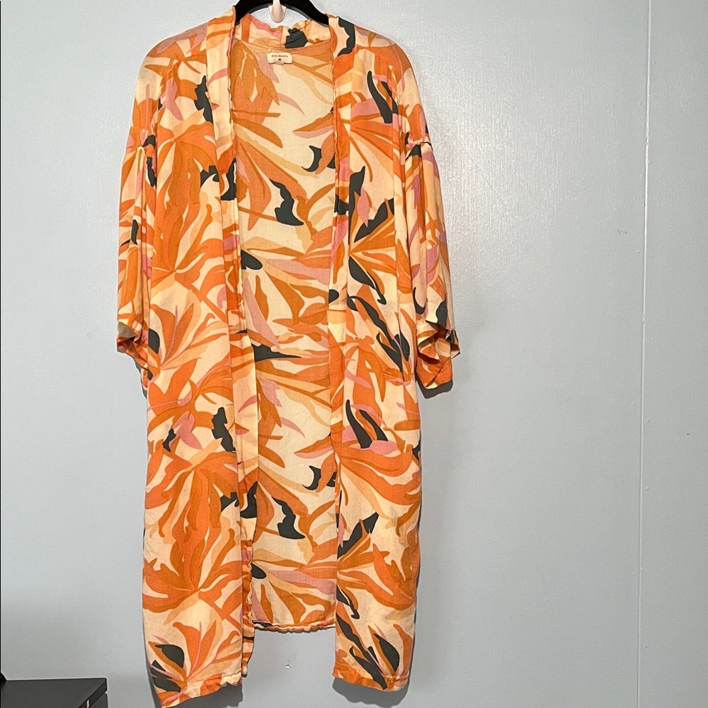 Cost Plus World Market Multicolor Kimono OSFM womens cover up no belt